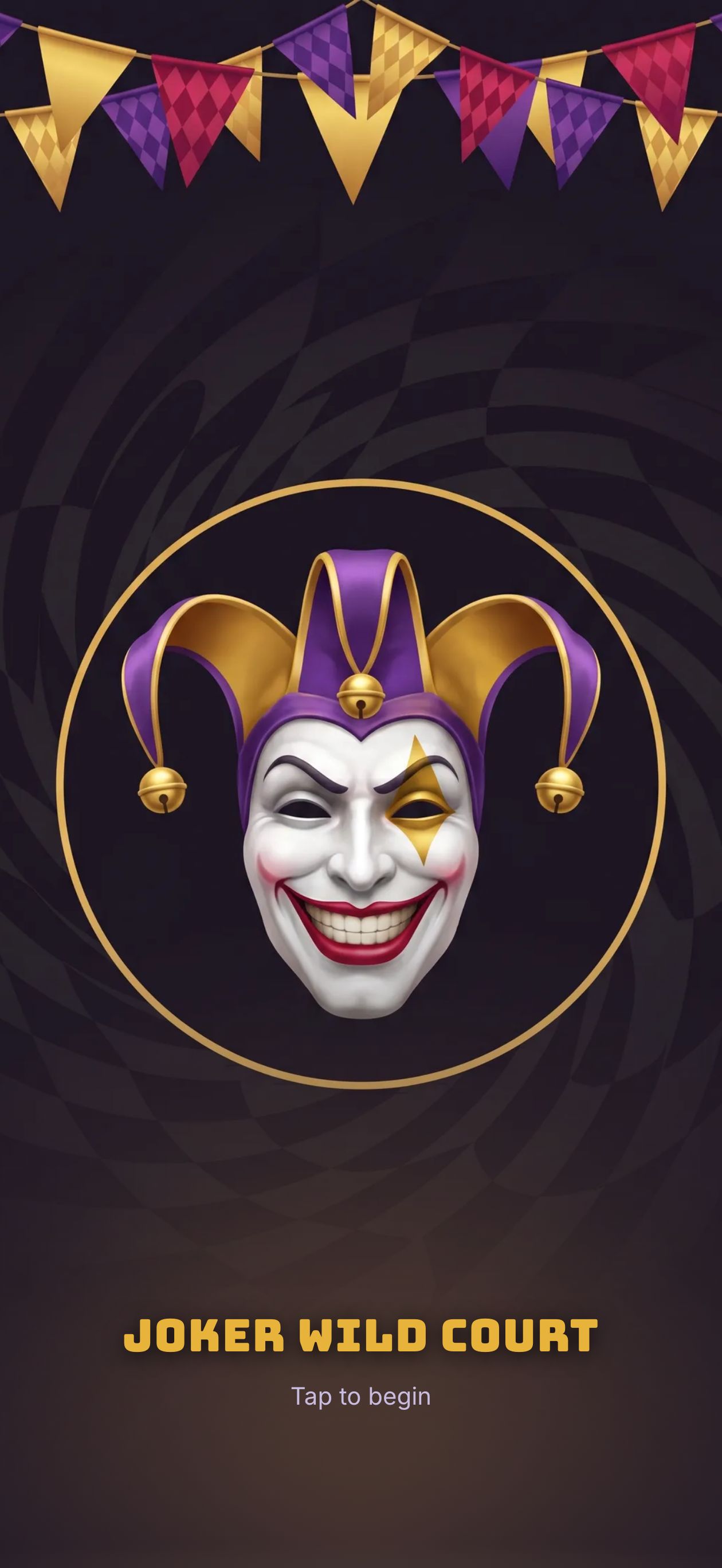Splash &mdash; the joker mask under harlequin bunting